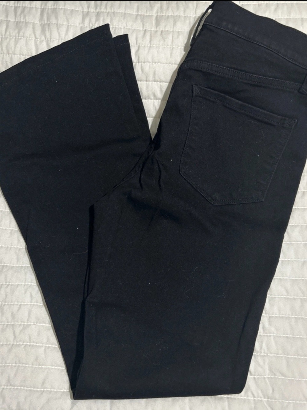 a.n.a. A New Approach Flared Jeans Button-Fly High-Rise Black Wash Women's 4